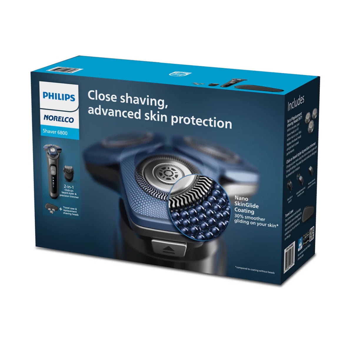 Philips Norelco 6800 Wet and Dry Electric Shaver with SenseIQ Technology and SkinProtect Blades