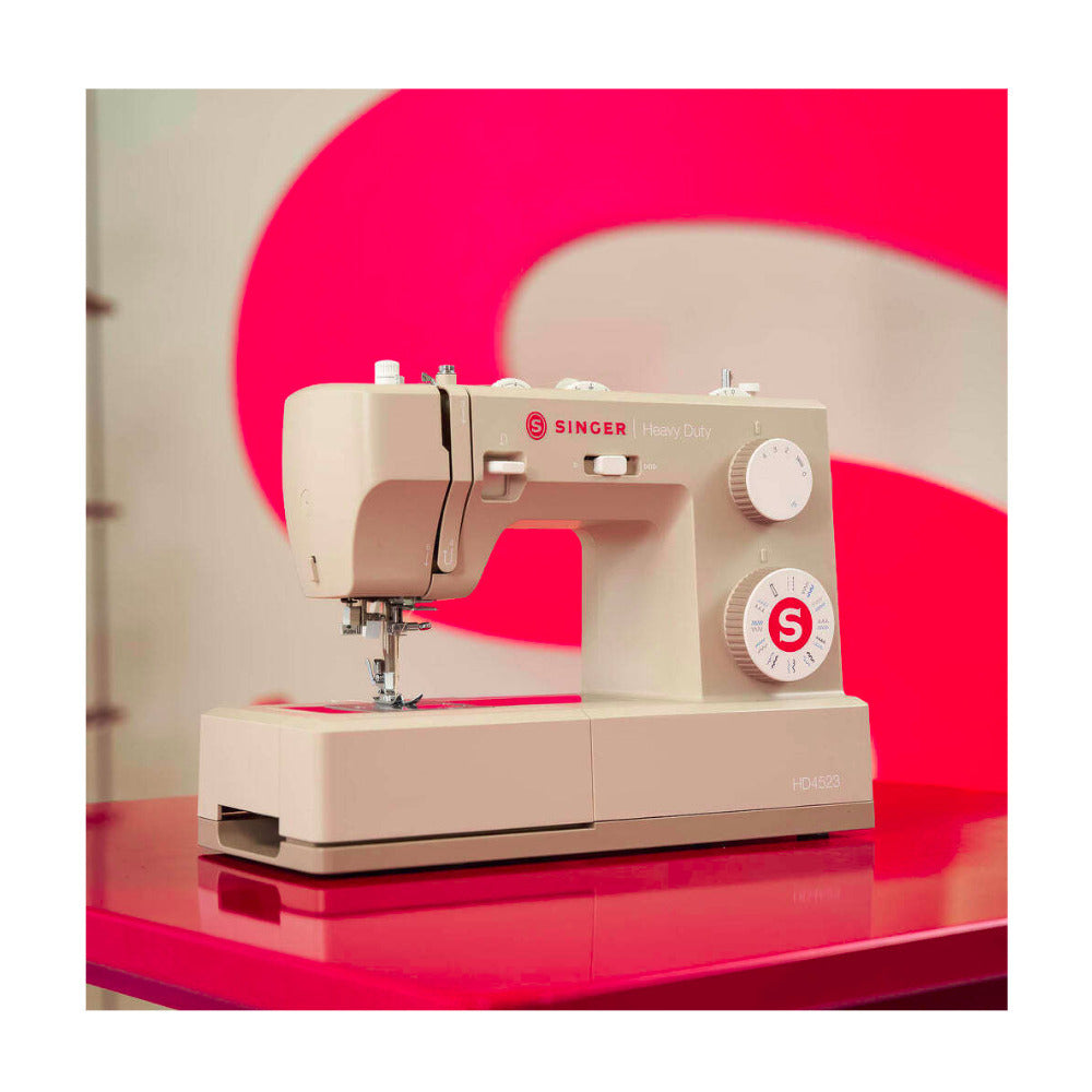 SINGER Next Evolution HD4523 Heavy-Duty Sewing Machine with Full Metal Interior Frame (Beige)