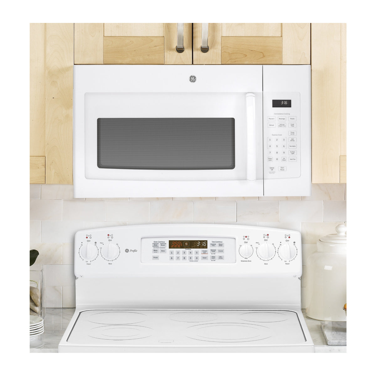 GE 1.6 Cu. Ft. Over-the-Range Microwave Oven (White)