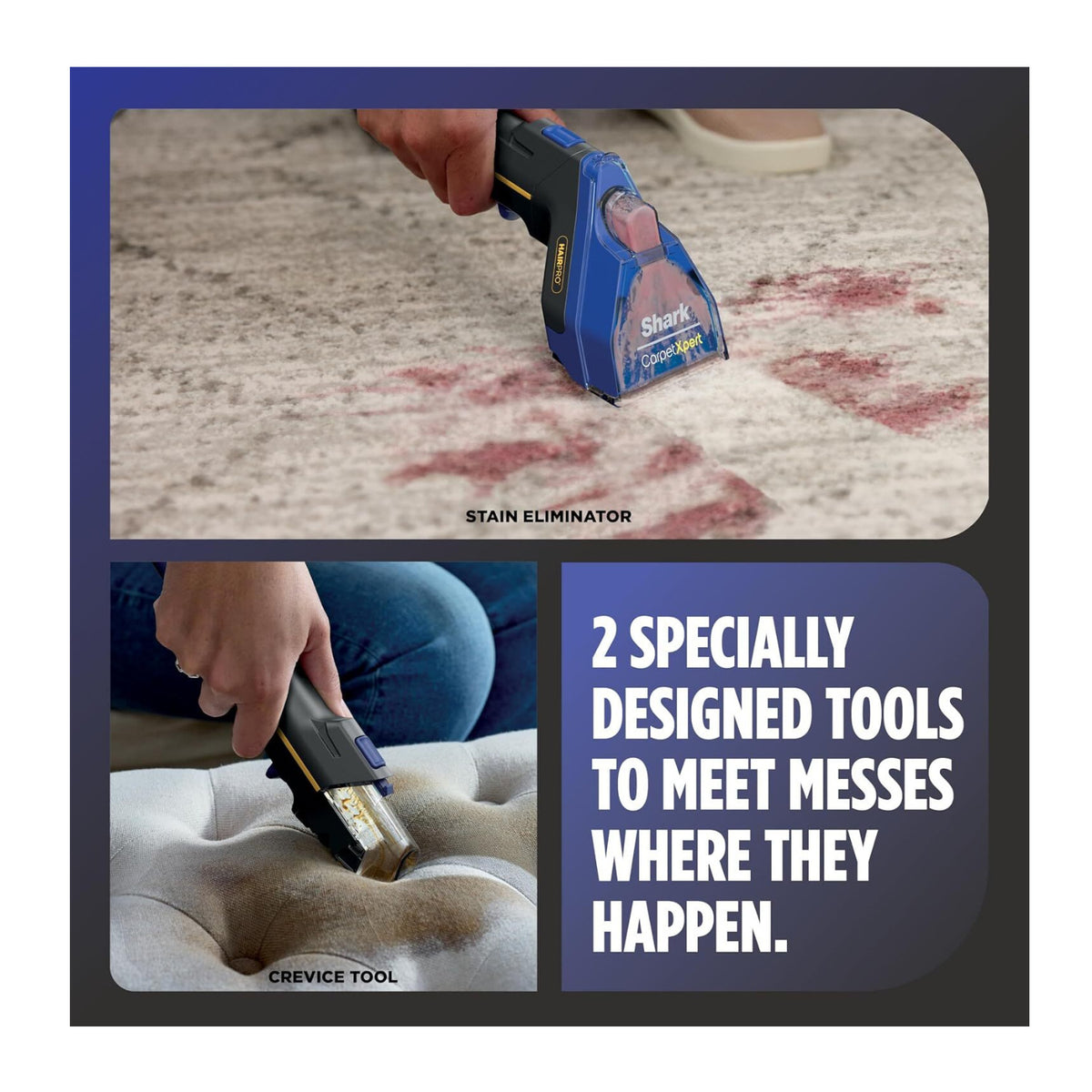 Shark EX251BRN CarpetXpert HairPro Carpet and Built-in Stain Cleaner with Tools and Cleaning Formula