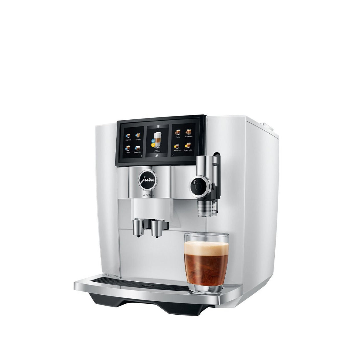Jura J10 Twin Automatic Espresso and Coffee Machine with Dual Grinders (Diamond White)