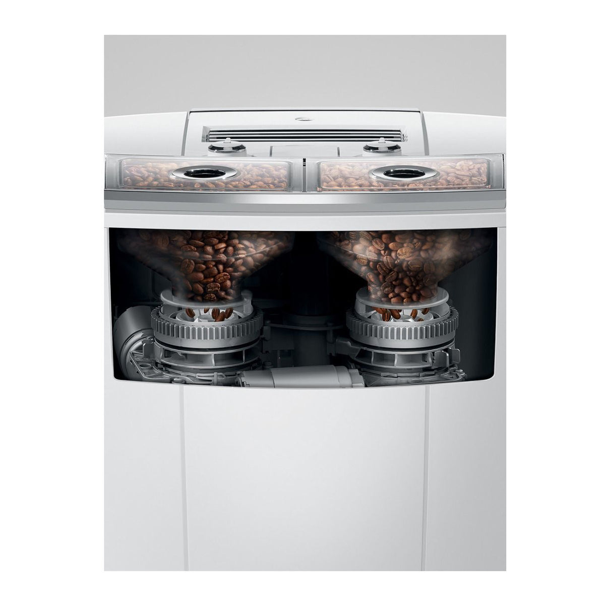 Jura J10 Twin Automatic Espresso and Coffee Machine with Dual Grinders (Diamond White)