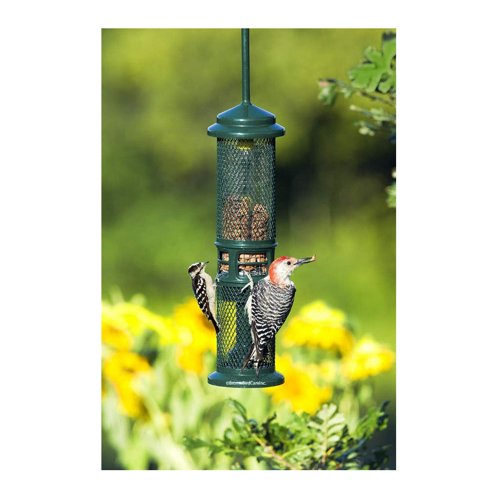 Squirrel Buster Nut Feeder Squirrel-Proof Bird Feeder for Nuts and Fruit, Two Meshes