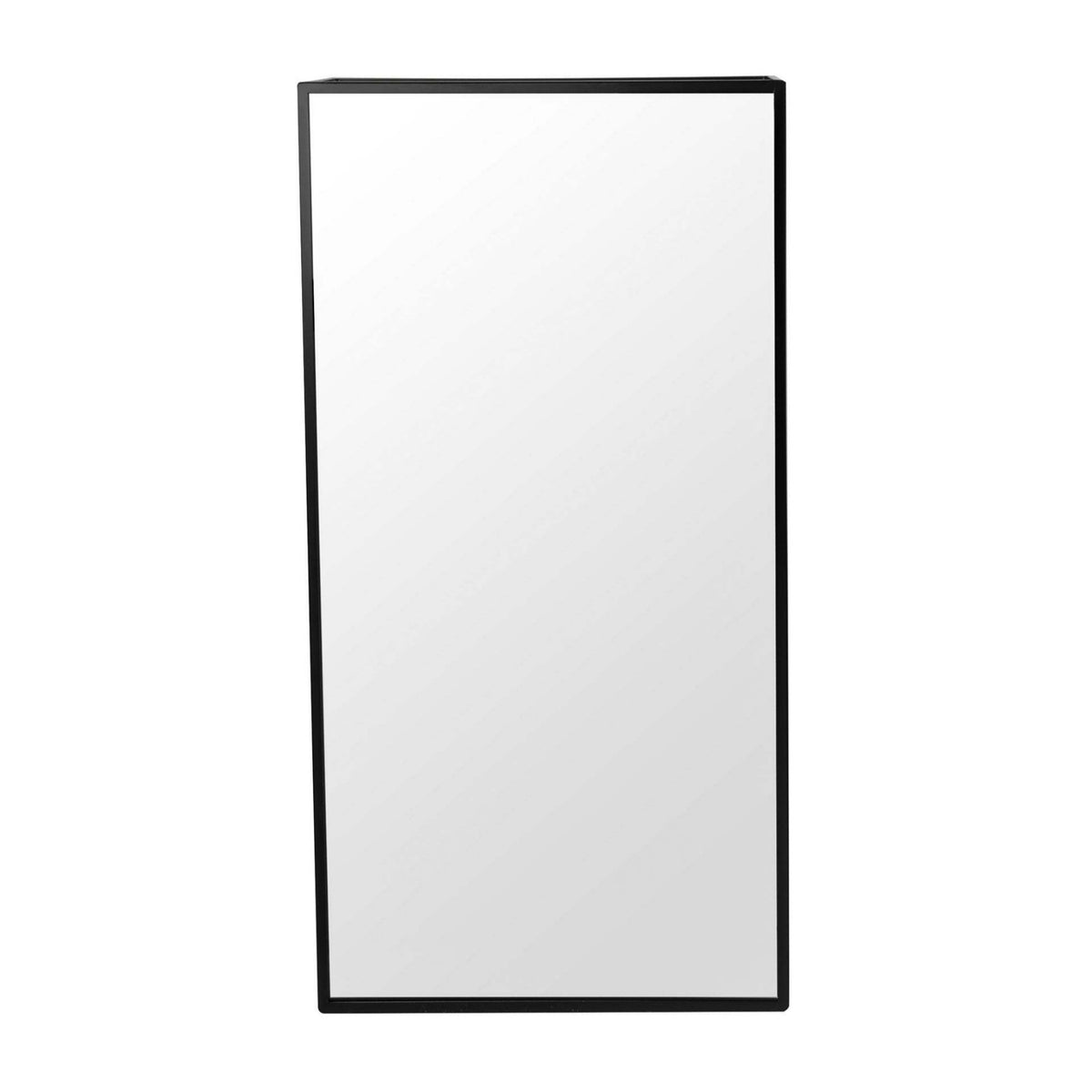 Umbra Cubiko Rust-Resistant Wall Mirror and Built-In Storage Unit (Black, 40 lb Capacity)