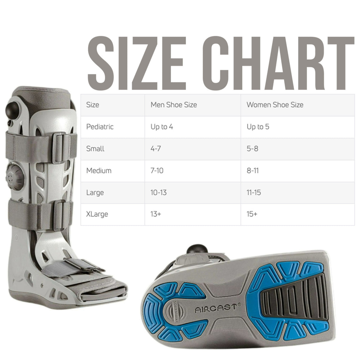 Aircast AirSelect Standard Walking Boot with Customizable Aircells and Open-Frame Design (Large)