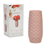 Amaranth 10-Inch Vase For Easy Water Draining and Stem Access (Blush Pink)