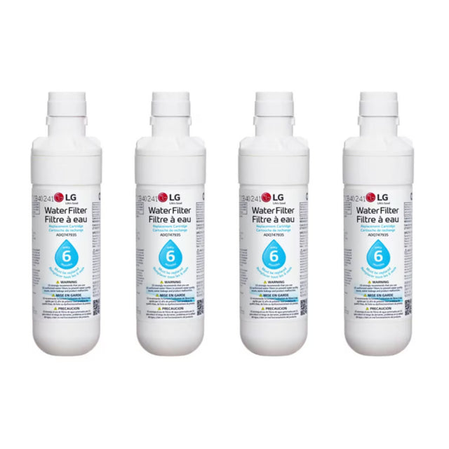 LG LT1000P - 6 Month / 200 Gallon Capacity Replacement Refrigerator Water Filter (4 Pack) - 1