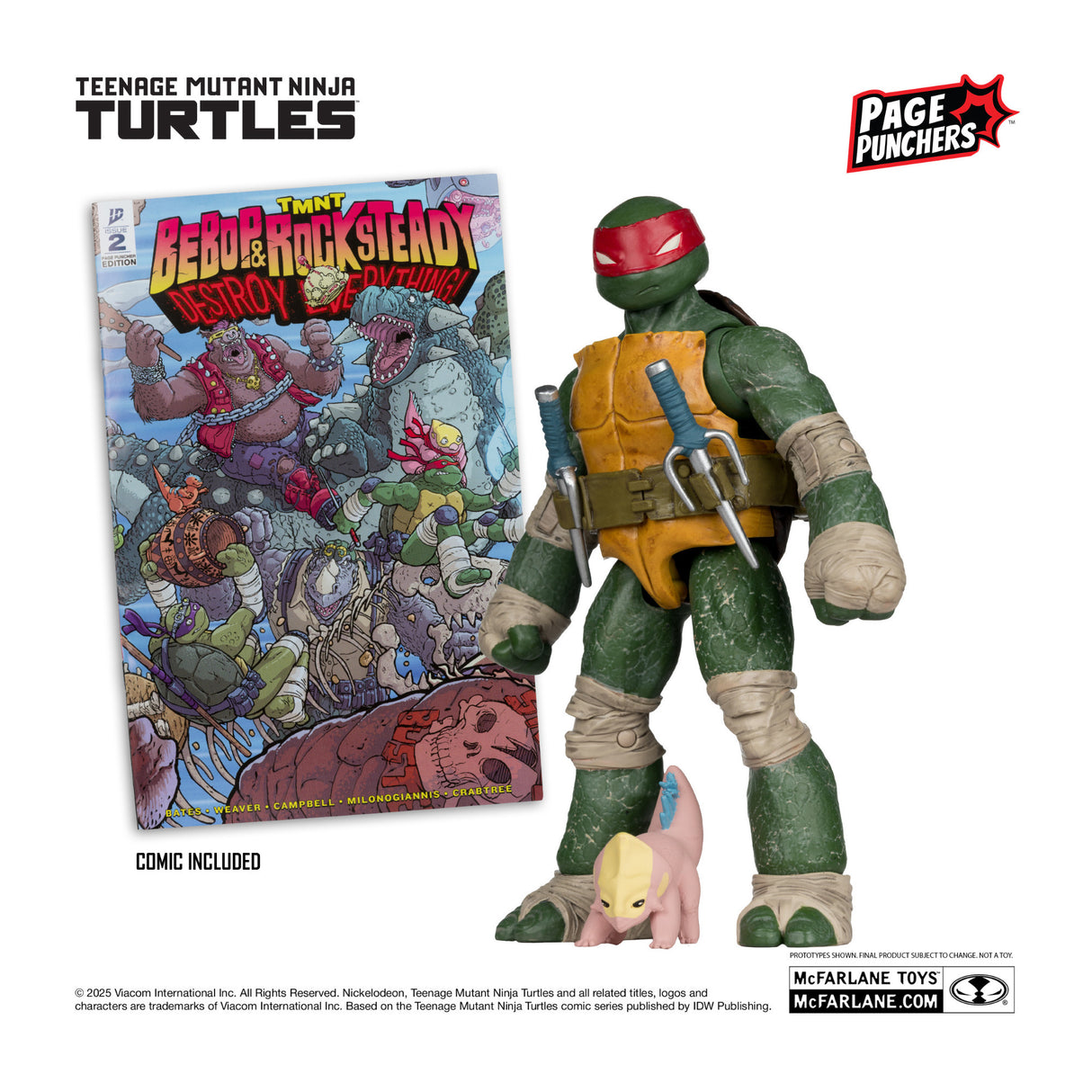 McFarlane Raphael (Teenage Mutant Ninja Turtles) with Comic (Page Punchers)-1