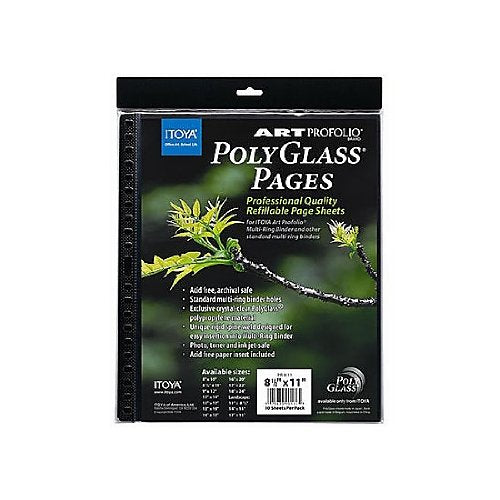 Itoya PR-11-17 Art Profolio Polyglass Pages Portrait Vertical 11x17-in 10 Pages