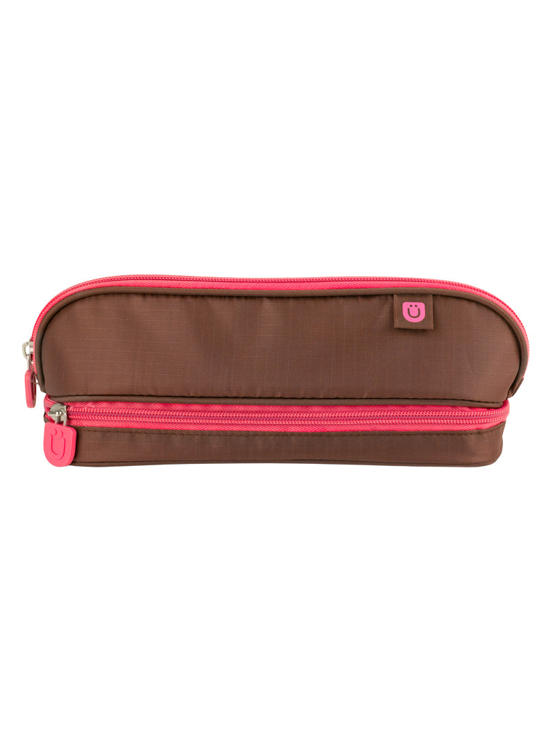 ZUCA Pencil Case (Brown/Pink)