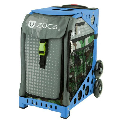ZUCA Sport Paintball Insert Bag (Camo w/ Gray Dots) w/ Frame (Blue)