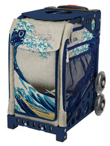 Zuca Great Wave Sport Bag & Frame (Navy) w/ Flashing Wheels