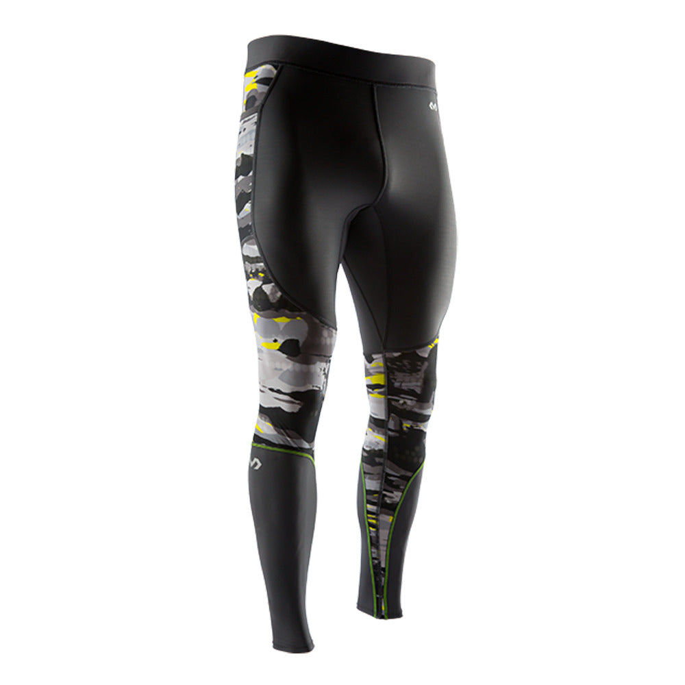 MCDAVID Men's Recovery Max Tight (Charcoal/Hydro Camo Bright Yellow - Small)
