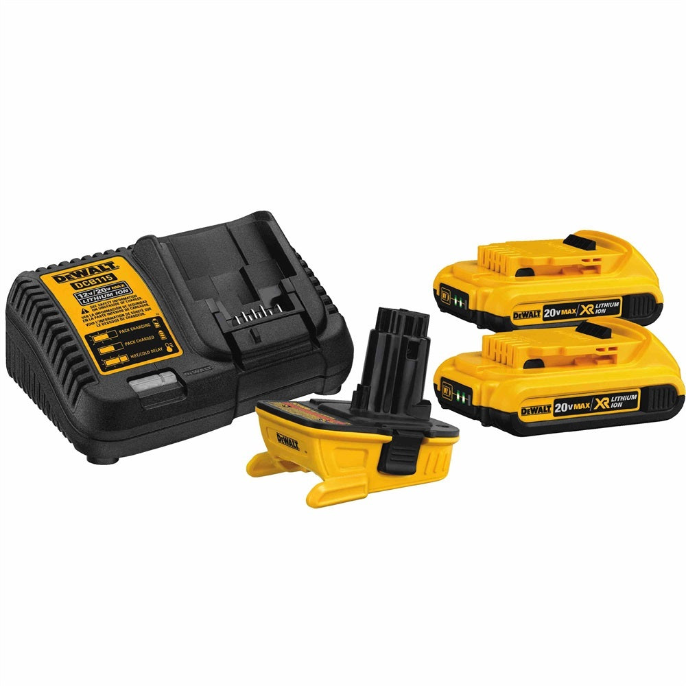 Dewalt 18V to 20V Adapter Battery Combo Kit