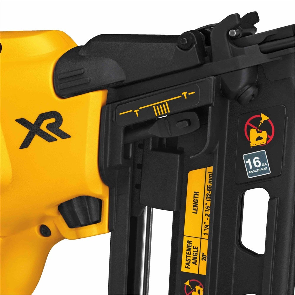 Dewalt 20V Max XR 16 Gauge Angled Finish Nailer Kit