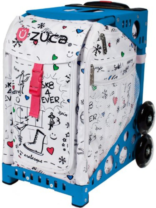 Zuca SK8 Insert Bag & Blue Frame with Flashing Wheels
