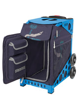 Zuca Lets Ride Sport Insert Bag, Blue Frame with Flashing Wheels