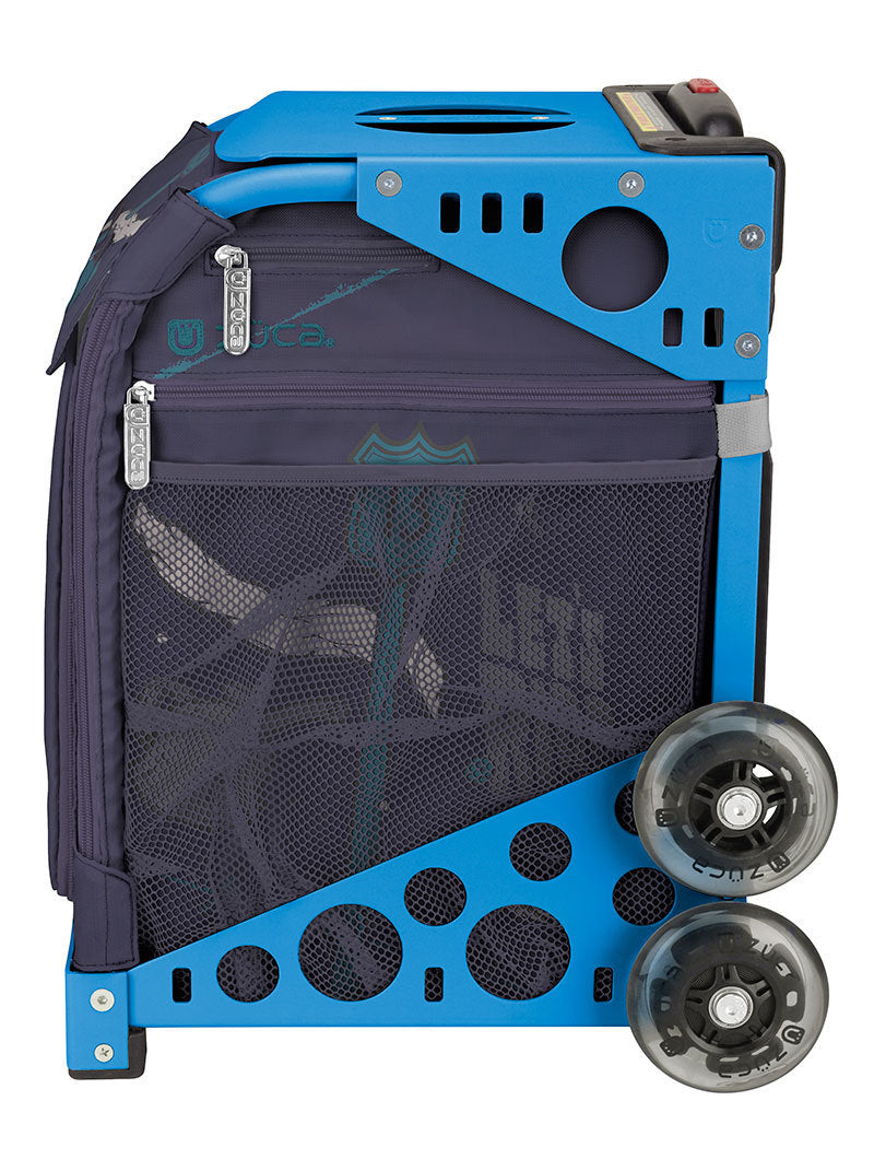 Zuca Lets Ride Sport Insert Bag, Blue Frame with Flashing Wheels