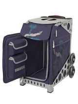 Zuca Let's Ride Insert Bag & Sport Frame (Grey) w/ Flashing Wheels
