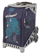 Zuca Let's Ride Insert Bag & Sport Frame (Grey) w/ Flashing Wheels