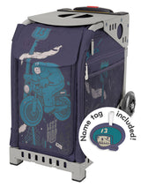 Zuca Let's Ride Insert Bag & Sport Frame (Grey) w/ Flashing Wheels