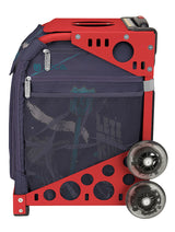 Zuca Lets Ride Sport Insert Bag, Red Frame with Flashing Wheels