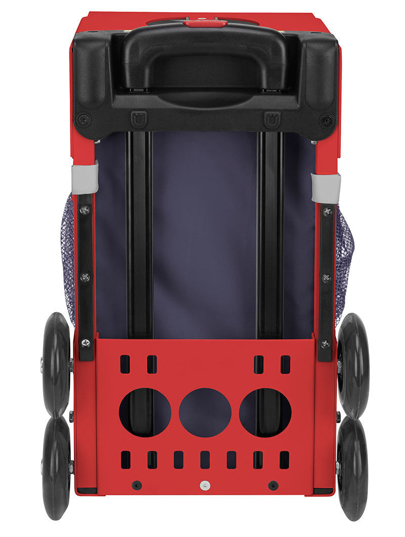 Zuca Lets Ride Sport Insert Bag, Red Frame with Flashing Wheels