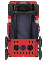 Zuca Lets Ride Sport Insert Bag, Red Frame with Flashing Wheels