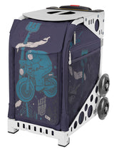 Zuca Lets Ride Sport Insert Bag, White Frame with Flashing Wheels