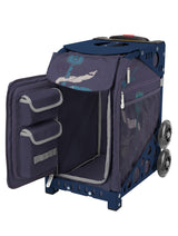 Zuca Let's Ride Sport Bag & Frame (Navy) w/ Flashing Wheels