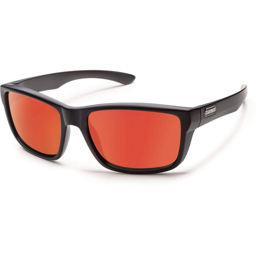 Suncloud Mayor Injection Molded Sunglasses (Matte Black/Red Mirror)