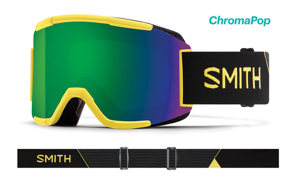 Smith Optics Squad Snow Goggles (Citron Glow, ChromaPop Sun Green Mirror)