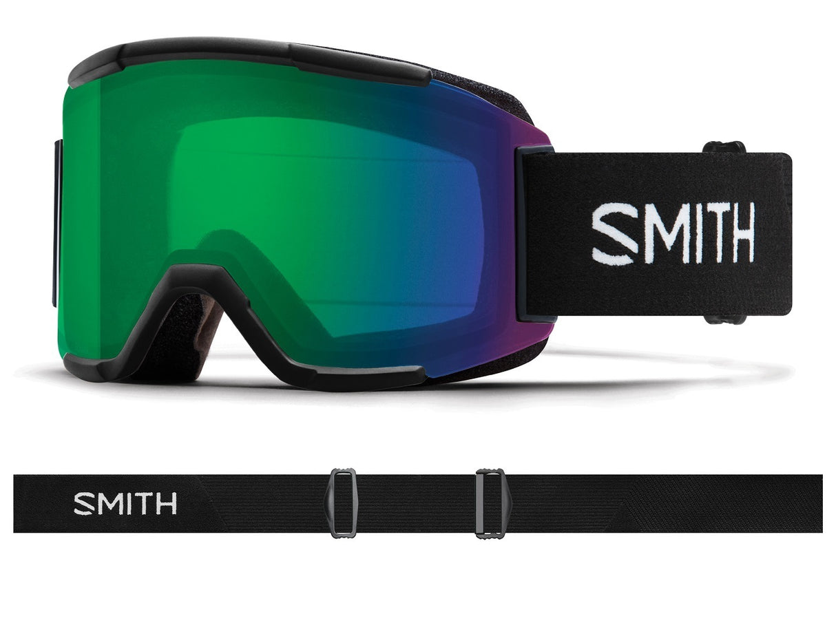 Smith Optics Squad Snow Goggles (Black, ChromaPop Everyday Green Mirror Lens)