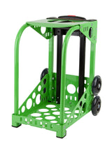 Zuca Sk8ter Block Sport Bag and Green Frame with Flashing Wheels