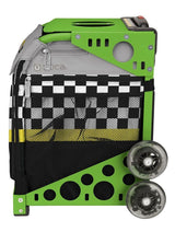 Zuca Sk8ter Block Sport Bag and Green Frame with Flashing Wheels