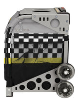 Zuca Sk8ter Block Sport Insert Bag and Gray Frame with Flashing Wheels