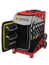 Zuca Sk8ter Block Sport Bag and Red Frame with Flashing Wheels