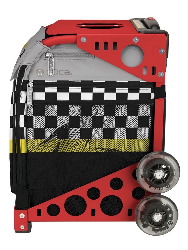 Zuca Sk8ter Block Sport Bag and Red Frame with Flashing Wheels