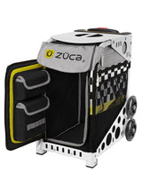 Zuca Sk8ter Block Sport Bag and White Frame with Flashing Wheels