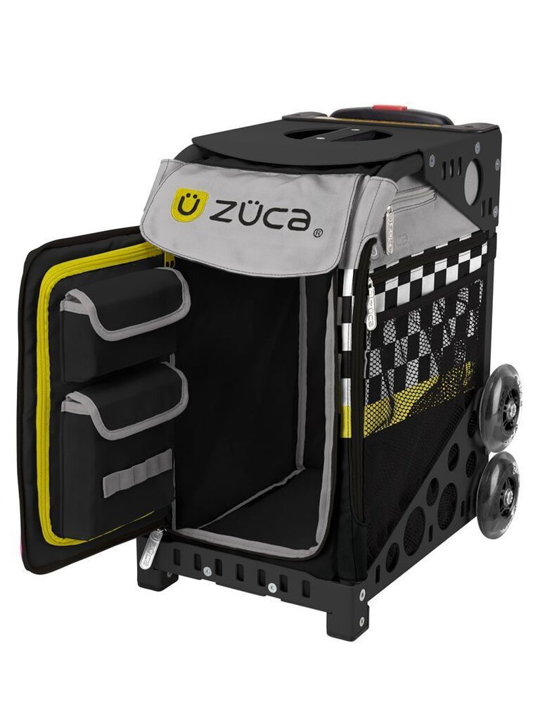 Zuca Sk8ter Block Sport Bag and Black Frame with Flashing Wheels