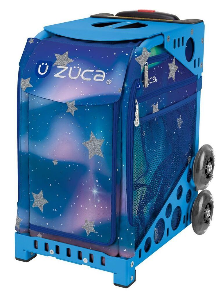 Zuca Aurora Sport Insert Bag and Blue Frame with Flashing Wheels
