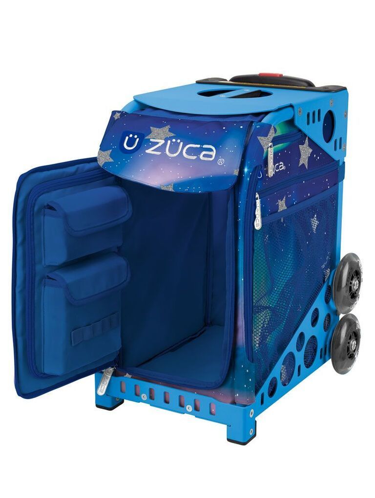 Zuca Aurora Sport Insert Bag and Blue Frame with Flashing Wheels