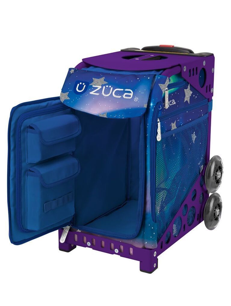 Zuca Aurora Sport Insert Bag and Purple Frame with Flashing Wheels
