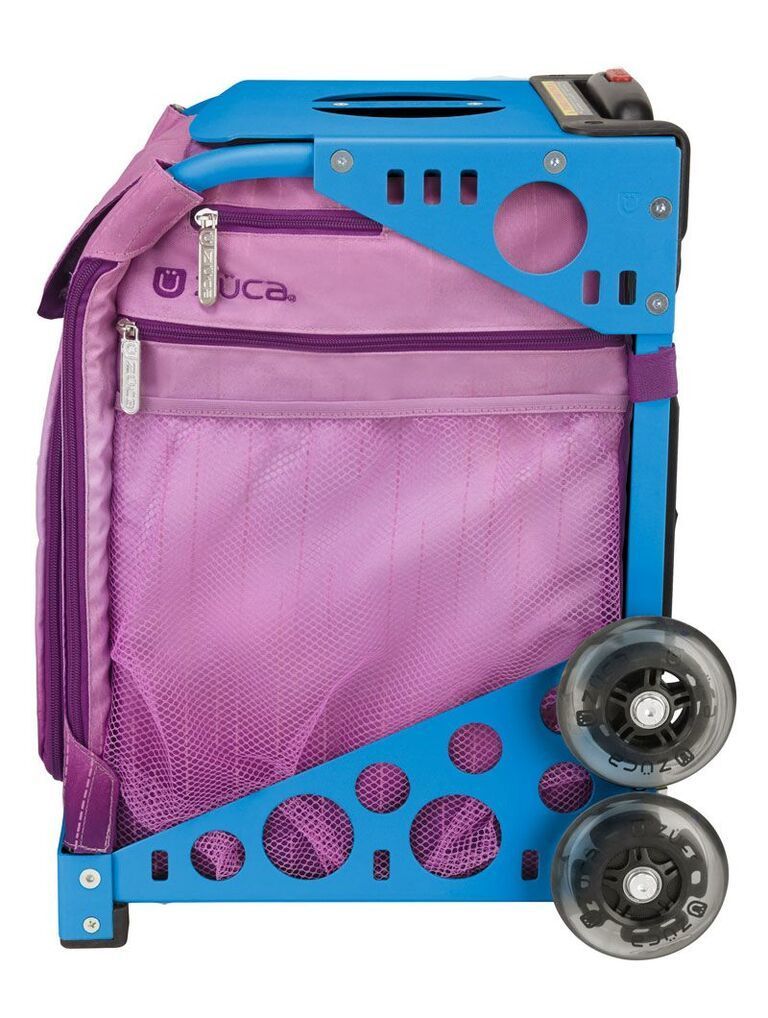 Zuca Velvet Rain Sport Bag and Blue Frame with Flashing Wheels