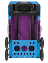 Zuca Velvet Rain Sport Bag and Blue Frame with Flashing Wheels