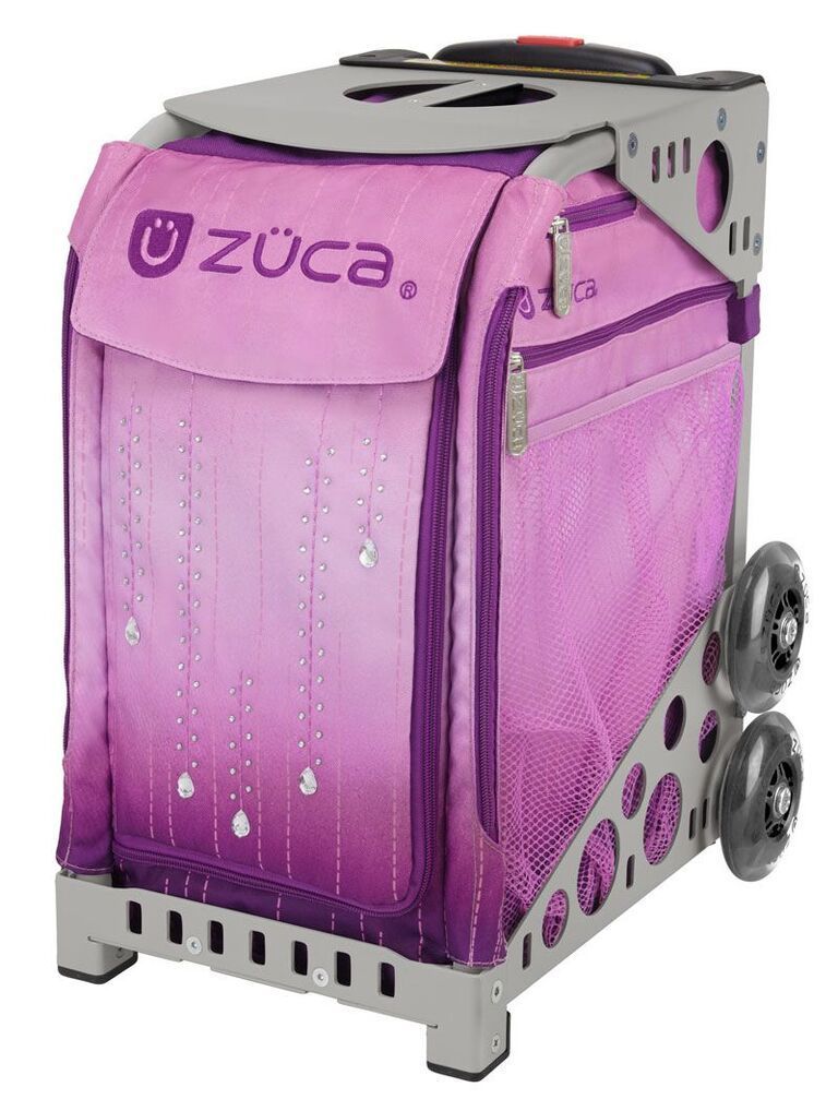 Zuca Velvet Rain Sport Insert Bag and Gray Frame with Flashing Wheels