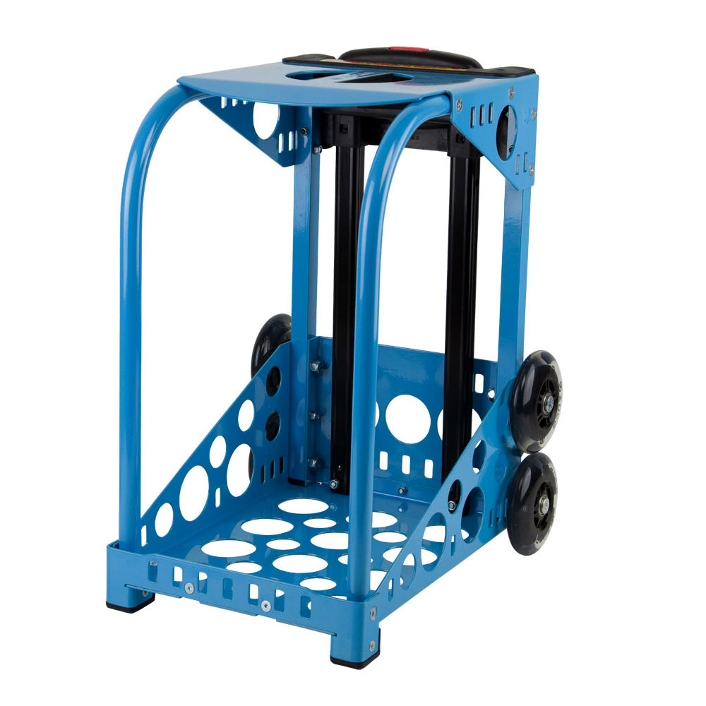 Zuca Llama Rama Sport Insert Bag and Blue Frame with Flashing Wheels