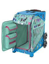 Zuca Llama Rama Sport Insert Bag and Blue Frame with Flashing Wheels