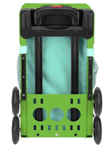 Zuca Llama Rama Sport Insert Bag and Green Frame with Flashing Wheels