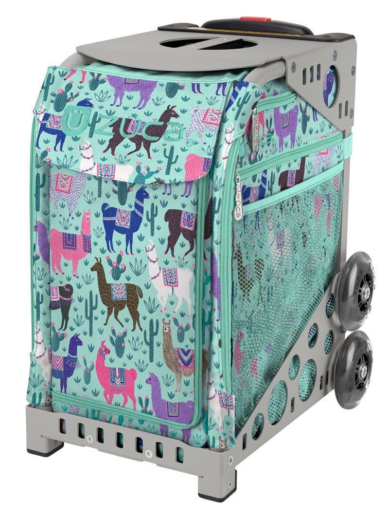 Zuca Llama Rama Sport Insert Bag and Gray Frame with Flashing Wheels